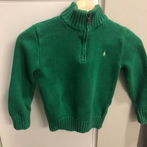 Green boys sweater